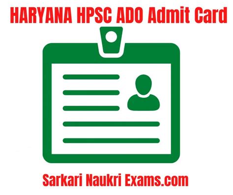 Haryana Hpsc Ado Admit Card 2022 Exam Date