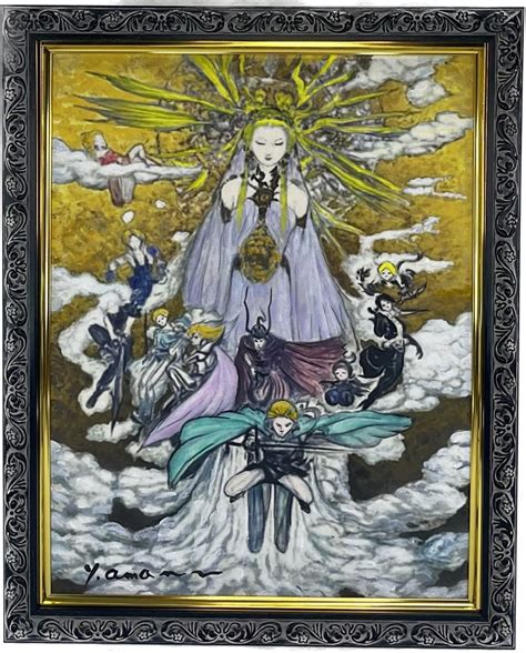 Yahooオークション 天野喜孝godness Light Sidef6号絵画額縁油