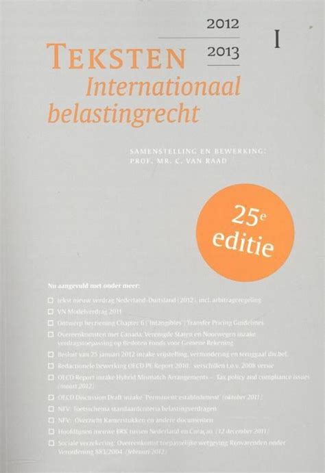 Teksten Internationaal Belastingrecht 2012 2013 9789013109405 C