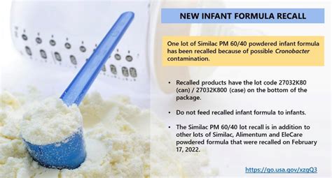 NEW INFANT FORMULA RECALL - Fort Yuma Quechan Indian Tribe