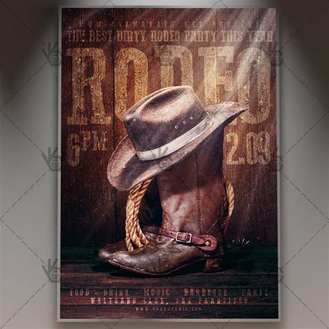 Rodeo Night Premium Flyer Psd Template Psdmarket