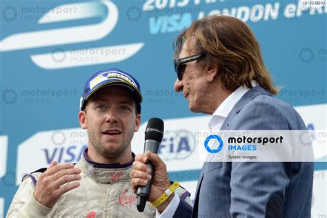 Race Winner Sam Bird Gbr Virgin Racing Is Interviewed By Emerson