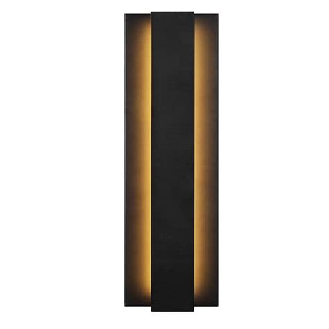 LamQee 18 5 In Black Modern Contemporary LED Outdoor Wall Light