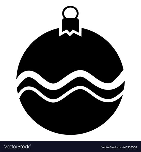 Bauble silhouette christmas icon Royalty Free Vector Image