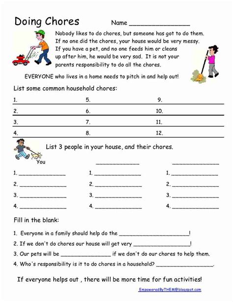 Life Skills Worksheets