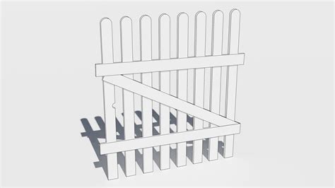 3d Wood Fence 3d Model Cgtrader