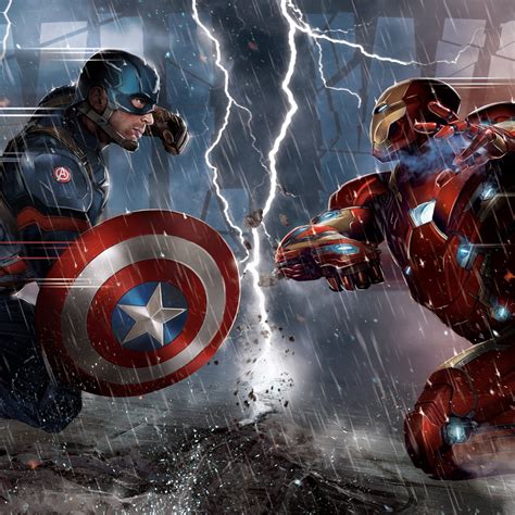 2048x2048 Captain America Vs Iron Man Comic 5k Ipad Air HD 4k ...