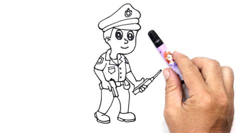 How To Draw Policeman For Kids Learn To Draw For Kids Youtube