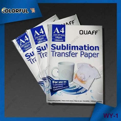 Quaff A Sublimation Transfer Paper Gsm Pcs For Suvlimation