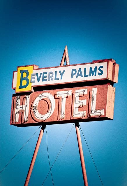 Beverly Palms Hotel Vintage Neon Signs Vintage Signs For Sale