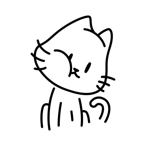 Cute cat. Minimalist line art cat drawing. 32323176 Vector Art at Vecteezy