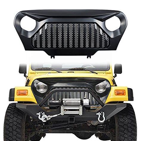 Danti Matte Black Gladiator Vader Front Grill Grid Grille Cover For