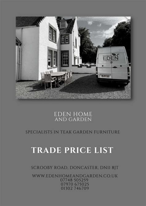 Price Lists - Eden Home & Garden