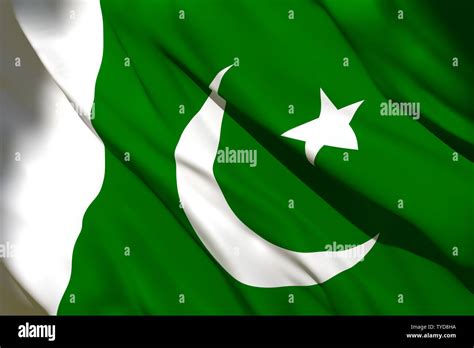 3d Rendering Of A Pakistan National Flag Waving Stock Photo Alamy