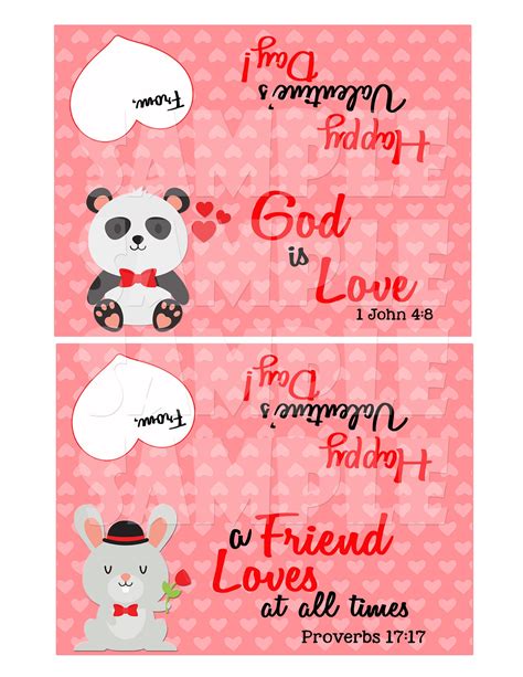 Bible Verse Treat Bag Toppers Valentine Bag Toppers Etsy