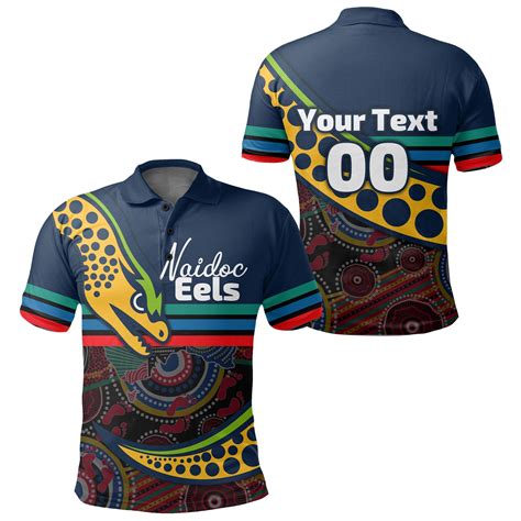 Custom Personalised Eels Rugby NAIDOC Week Polo Shirt Aboriginal