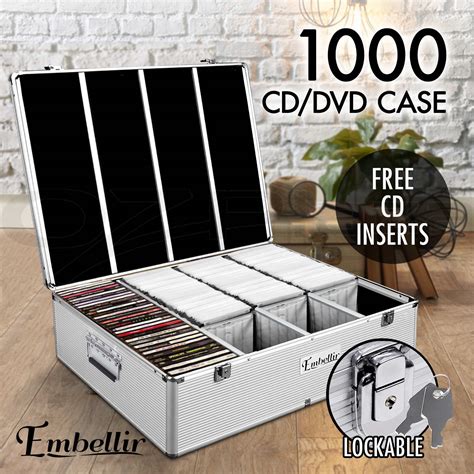 Aluminium Cd Case Dvd Bluray Lock Storage Case Box 2405001000 Discs