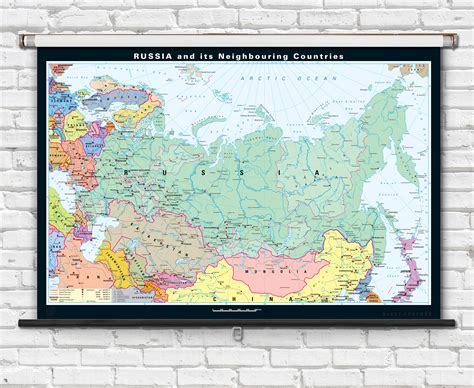 Russia & Neighboring Countries Political Spring Roller Map By Klett ...