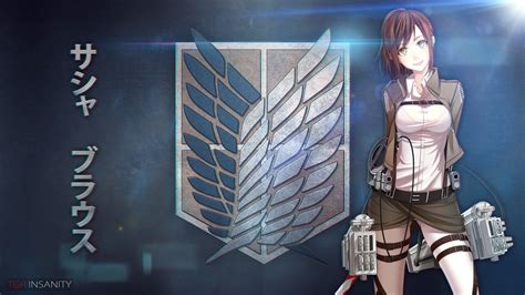 Brown Eyes Attack On Titan Symbol Sasha Blouse Brown Hair 4k