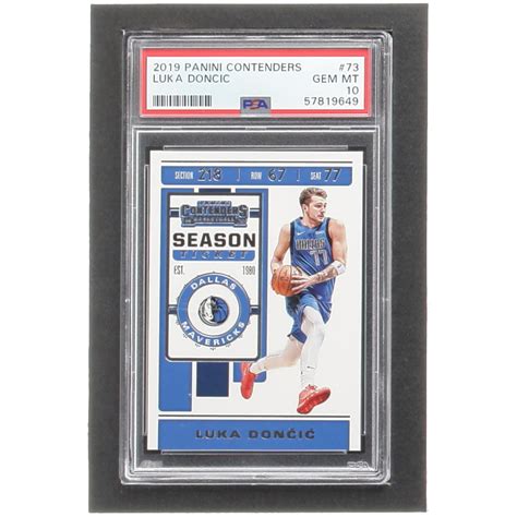 Luka Doncic Panini Contenders Psa Pristine Auction