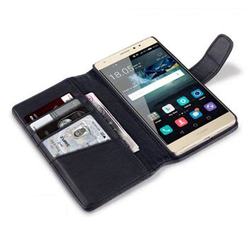 Olixar Premium Real Leather Huawei Mate S Wallet Case Black