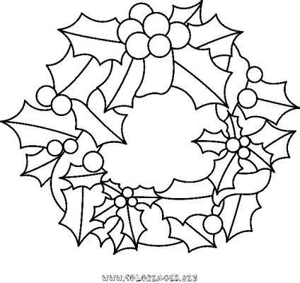 Coloriages Gratuits Couronnes De Noel Coloriage Noel Couronne De