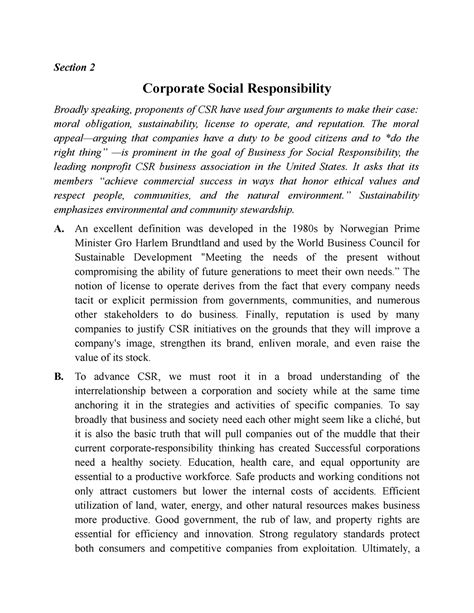 Ielts Reading Past Papers Section Corporate Social