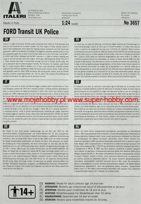 Ford Transit UK Police Italeri 3657