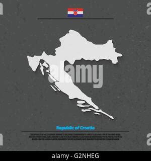 Kroatien Übersicht Silhouette Karte Abbildung Stock Vektorgrafik Alamy