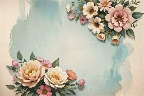 Vintage paper with flowers texture background 30008460 Stock Photo at ...