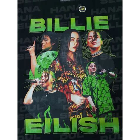 Billie Eilish Vintage Bootleg Oversized Unisex Black Shirt Dtg Print