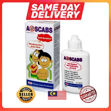 Ubat Hapuskan Kudis Buta Hama Kutu Scabies Permethrin Losyen A Scab