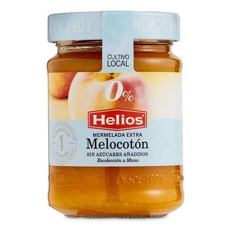 Mermelada de melocotón extra sin azúcares añadidos Helios frasco 280 g