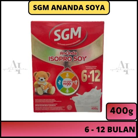 Jual SGM ANANDA SOYA 6 12 BULAN 400g Shopee Indonesia