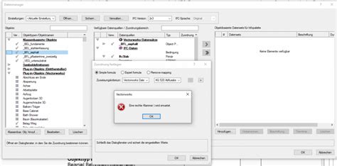 Vwx Landschaft Fehler Bei Der Zuordnung Im Datenmanager