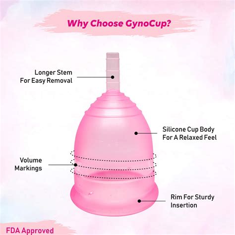 Buy Gynocup Premium Menstrual Cup For Women Fda Approved Pink Large