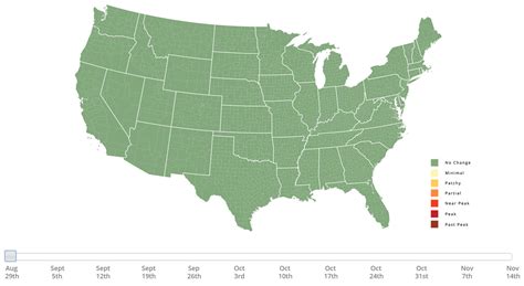 Fall foliage prediction map - Vivid Maps