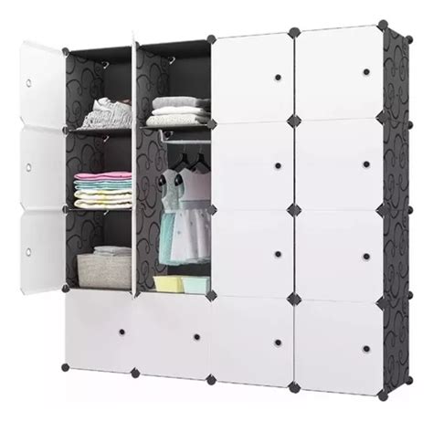 Closet Ropero Organizador Plastico Cubos Portatil Armable Color