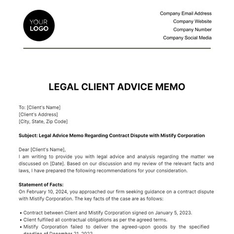 Legal Memo Templates - Edit Online & Download | Template.net