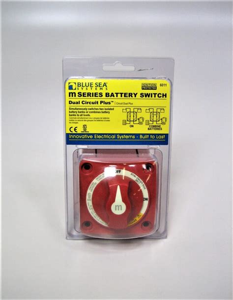 Blue Sea Systems 6011 New Red M Series Mini Dual Circuit Plus Battery