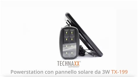 Technaxx Powerstation Con Pannello Solare Da W Tx Italian Youtube