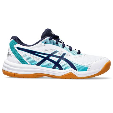 Asics Upcourt Gs B Y K Unisex Ocuk Beyaz Ye Il Voleybol Ayakkab S