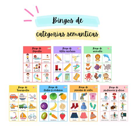 Bingos de Categorías Semánticas salduu