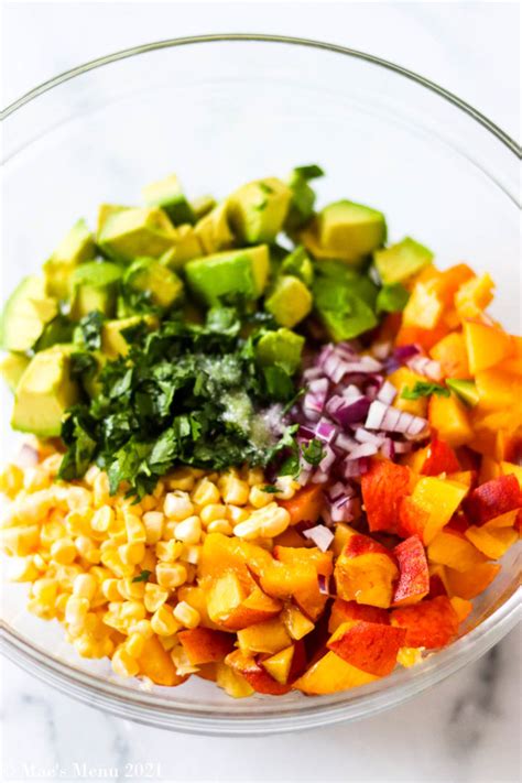 Avocado Peach Salsa Recipe Mae S Menu