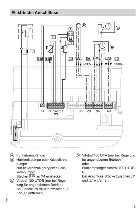 Elektrische Anschl Sse Viessmann Vitodens W Montageanleitung