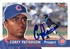 Corey Patterson Autographed Baseball Card Chicago Cubs 2001 Fleer