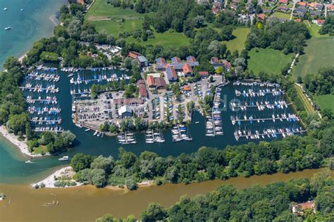 Langenargen Aus Der Vogelperspektive Yachthafen Am Uferbereich Des