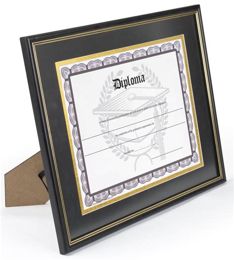 Double Matted Diploma Frames | Black Holder