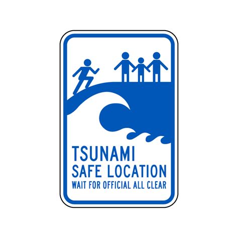 Tsunami Safe Location Sign – RL SAFETY SIGN