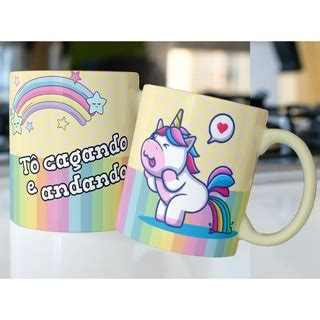 Caneca Personalizada Unicórnio Indelicado Embalagem para Presente